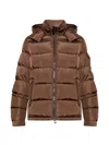 Moncler Maya Quilted Shell Down Jacket In Brown
