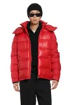 Moncler Maya Jacket Quilted Nylon Down Jacket In Red