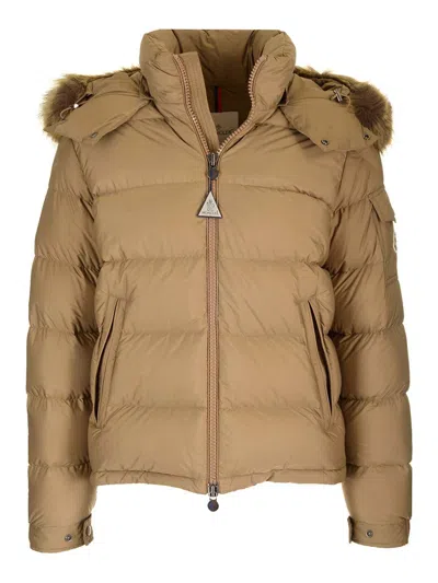 Moncler Mayaf Short Down Jacket In Beige