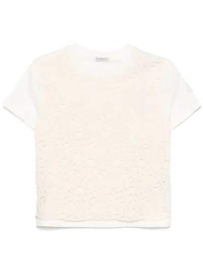 Moncler Women's Mc Lace T-shirt In White