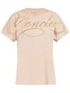 Moncler Embroidered Cursive-logo T-shirt