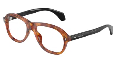 Moncler Me2025u 3004 Men's Glasses Tortoiseshell Size 55 - Free Lenses - Blue Light Block Available In Brown