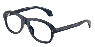 Moncler Me2025u 3020 Men's Glasses Blue Size 53 - Free Lenses - Blue Light Block Available In Black