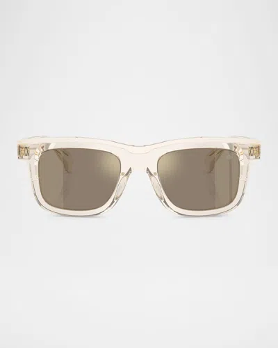 Moncler Acetate Claro Me6004 Sunglasses In Beige