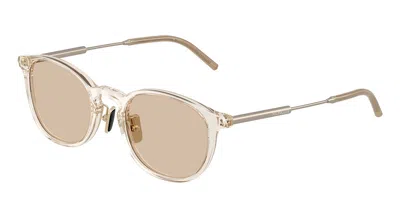 Moncler Me6011d Barbb Vestibilità Orientale 300393 Occhiali Da Sole Gialli Per Uomo In Neutral