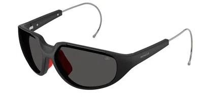 Moncler Me8008 Laszer 500687 Occhiali Da Sole Neri Per Uomo In Black