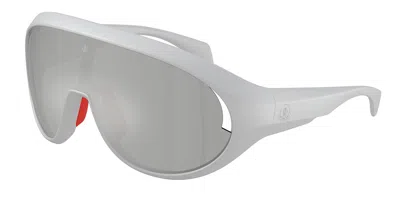 Moncler Me8010 Contrast 50278v Occhiali Da Sole Argentati Per Uomo In Gray