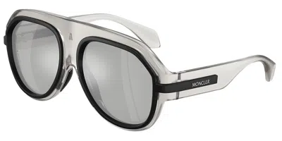 Moncler Me8012u Fynder 50078v Occhiali Da Sole Grigi Per Uomo In Gray