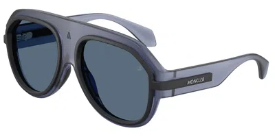 Moncler Me8012u Fynder 502480 Occhiali Da Sole Blu Per Uomo In Blue