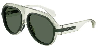 Moncler Me8012u Fynder 502571 Occhiali Da Sole Verdi Per Uomo In Multi