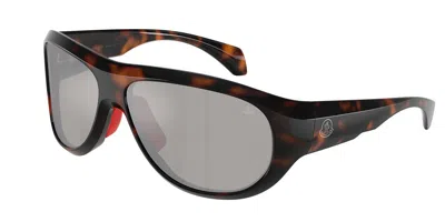 Moncler Me8013 Bleacher 50216g Occhiali Da Sole Tartarugatishell Per Uomo In Brown