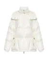Moncler Meandre Velvet-panelled Padded Jacket In White
