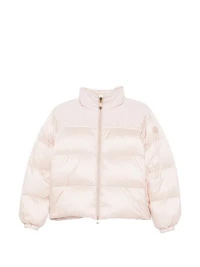 Moncler Meditation Short Down Jacket In Pink