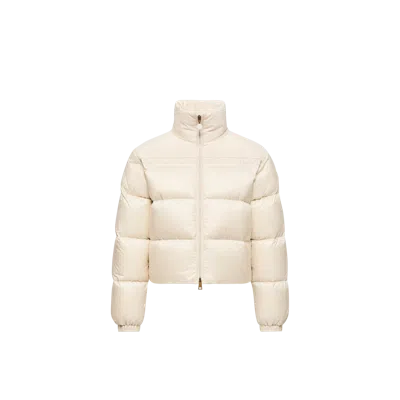 Moncler Meditation Short Down Jacket In Neutral