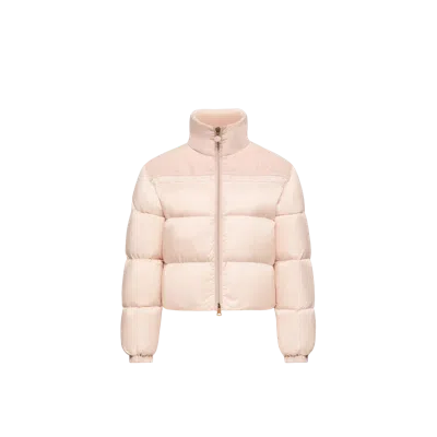 Moncler Meditation Short Down Jacket In Pink