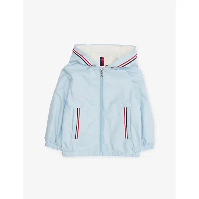 Moncler Kids' Medium Blue Granduc Hooded Nylon Jacket 4-14