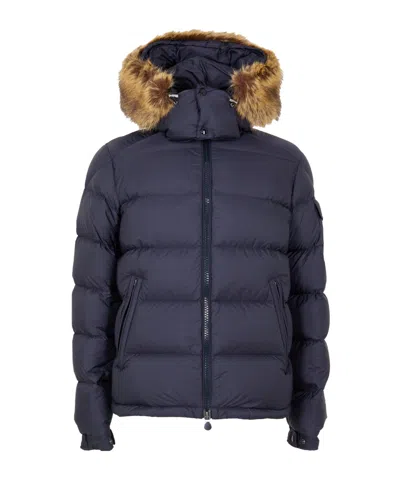 Moncler Medium Solid Jacket In Blue