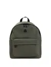 Moncler Pierrick Backpack Front Pocket Adjustable Straps Handle In Green