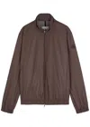 Moncler Meidassa Shell-satin Jacket In Brown