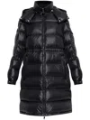Moncler Meillon Nylon Long Down Jacket In Schwarz
