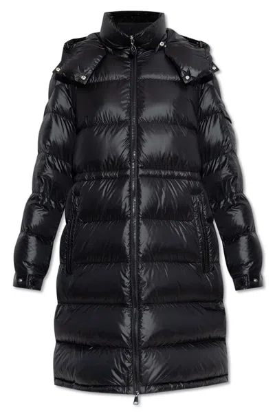 Moncler Meillon Nylon Long Down Jacket In Black