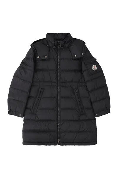 Moncler Kids' Meillon Long Down Jacket In Black