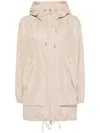 Moncler Melia Parka Jacket In Neutrals