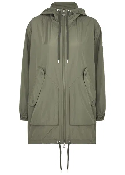 Moncler Melia Shell Parka In Khaki