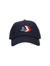 Moncler L20913b000210u618 Tricolour Logo Baseball Cap In Blue