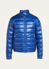 Moncler Acorus Zip-up Down Jacket In Blue