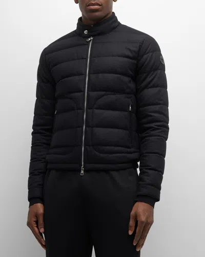 Moncler Men's Acorus Quilted Down Jacket In Black