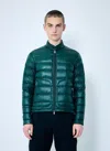 Moncler Logo-patch Padded Jacket In Green