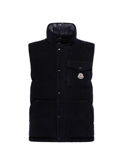 Moncler Men's Agen Puffer Vest In Corduroy In Multi