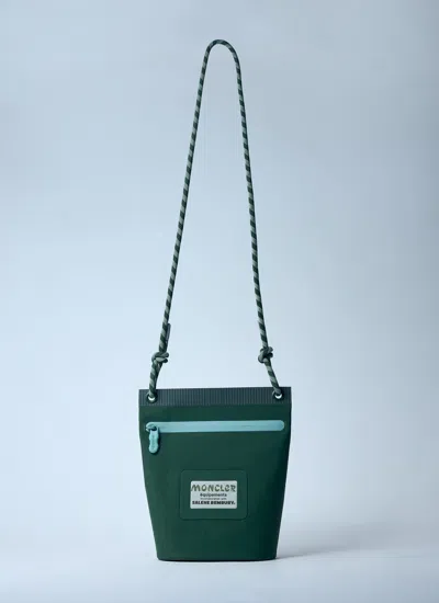 Moncler Men Amoeba Crossbody Pouch In Green