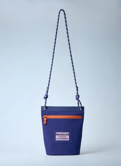 Moncler Men Amoeba Crossbody Pouch In Purple