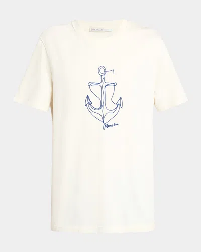 Moncler Archivio Cotton Jersey T-shirt In White