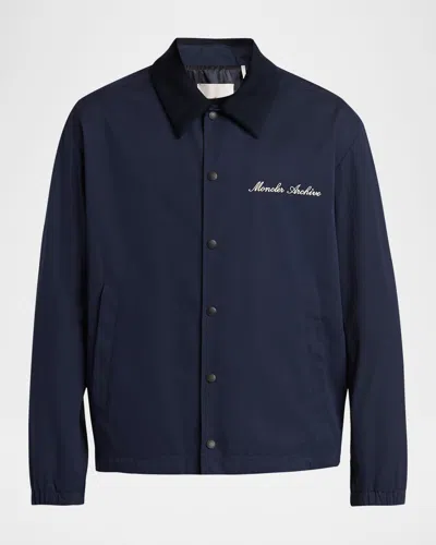Moncler Men & Apos;s Arinell  Archive Shirt Jacket In Blue
