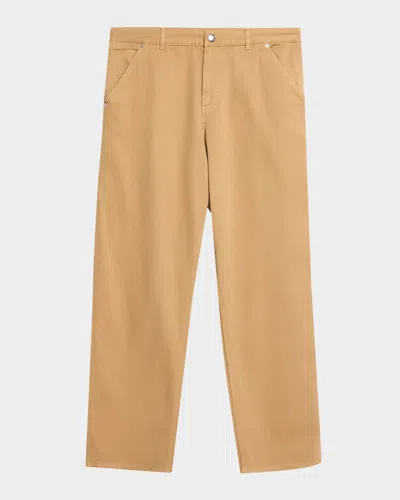 Moncler Men & Apos;s Cargo Cotton-blend Gabardine Trousers In Brown