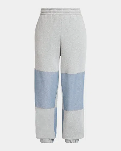 Moncler Men & Apos;s Color Block Cotton Denim Sweatpants In Multi
