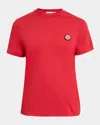 Moncler Logo Cotton Jersey T-shirt In Red