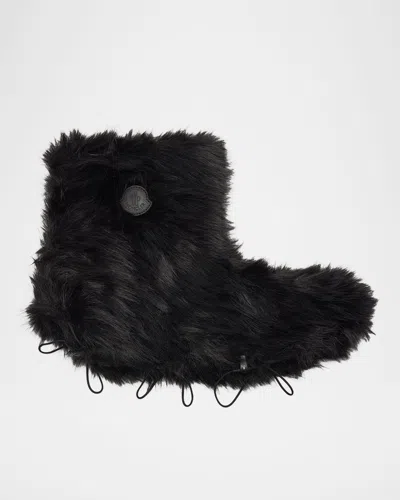 Moncler Men & Apos;s Gaiter Trailgrip Faur Fur Ankle Boots In Black
