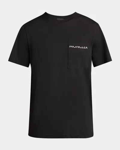 Moncler Logo Pocket T-shirt In Red