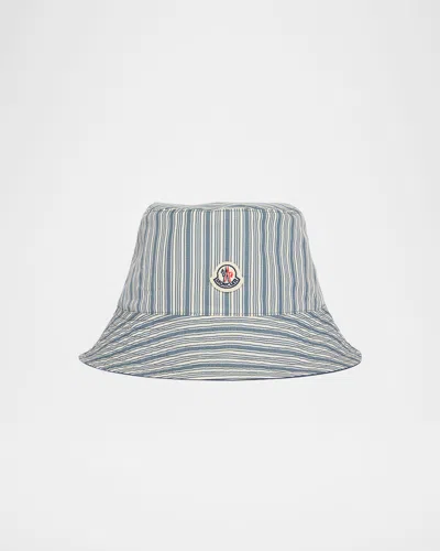 Moncler Men & Apos;s Stripe Bucket Hat In Yellow