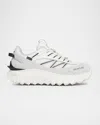Moncler Light Grey Real Leather Trailgrip Gtx Low Top Sneakers In White