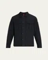 Moncler Men's Archivio Frema Overshirt In Dark Black