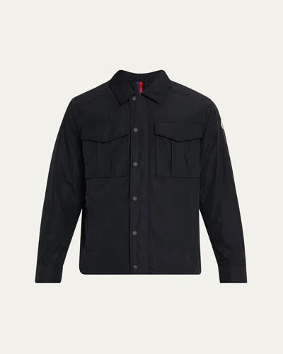 Moncler Men's Archivio Frema Overshirt In Dark Black