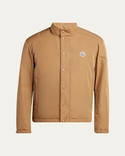 Moncler Epine Short Down Jacket In Brown