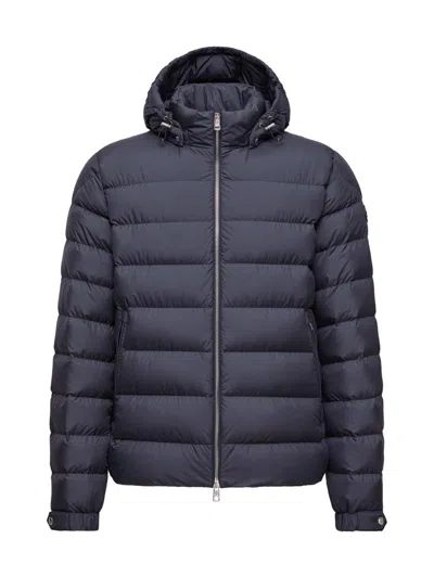 Moncler Zip-up Long-sleeved Jacket In Blue