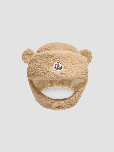 Moncler Men's Baby's Cap In Teddy In Beige