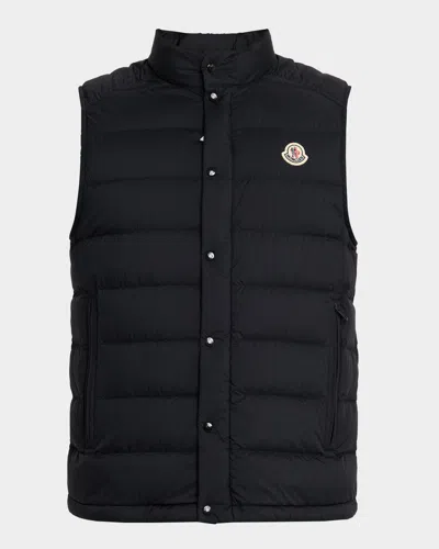 Moncler Logo-patch Gilet In Black